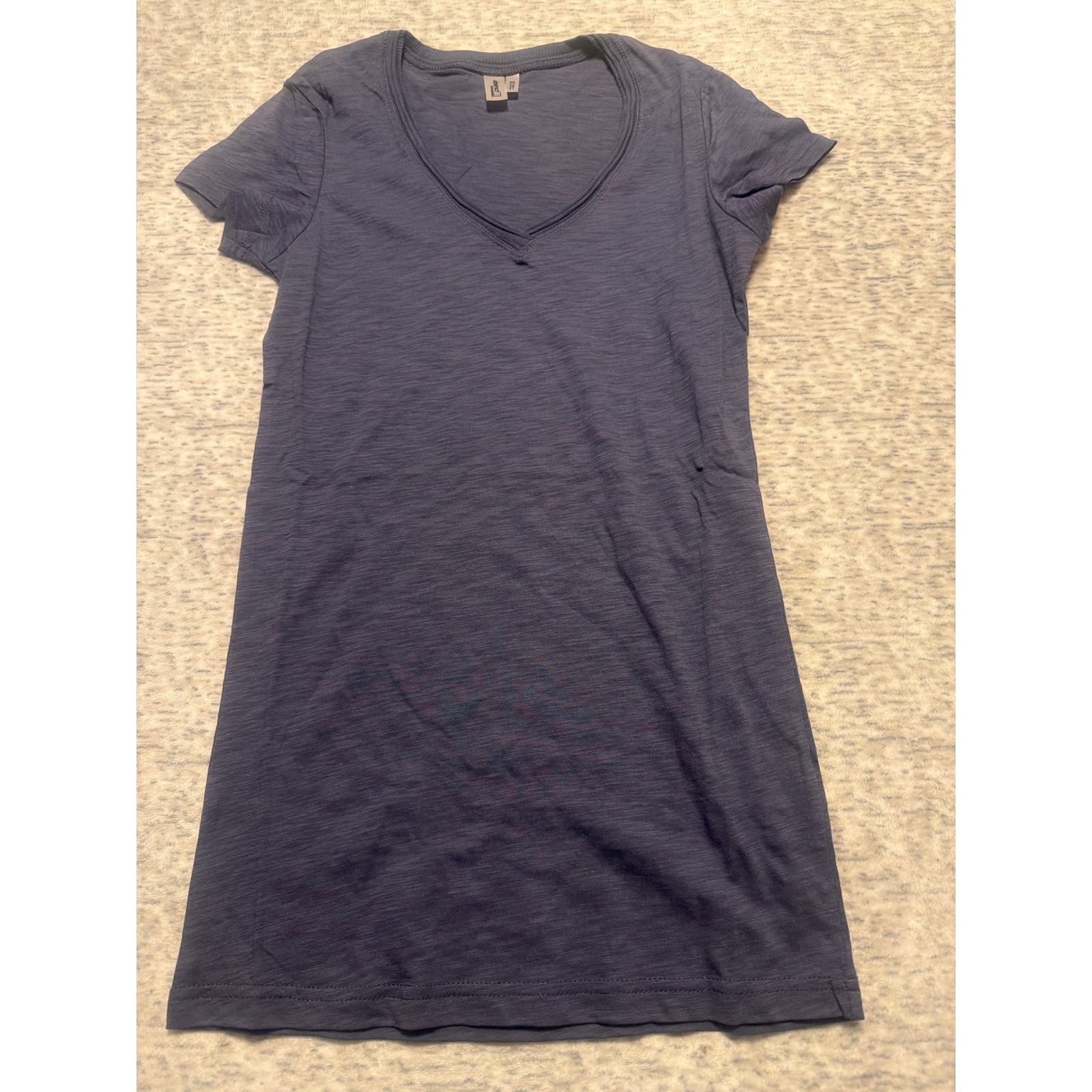 District Threads Women Navy Blue V Neck Short Sleeve T Shirt Size S 6 Pack